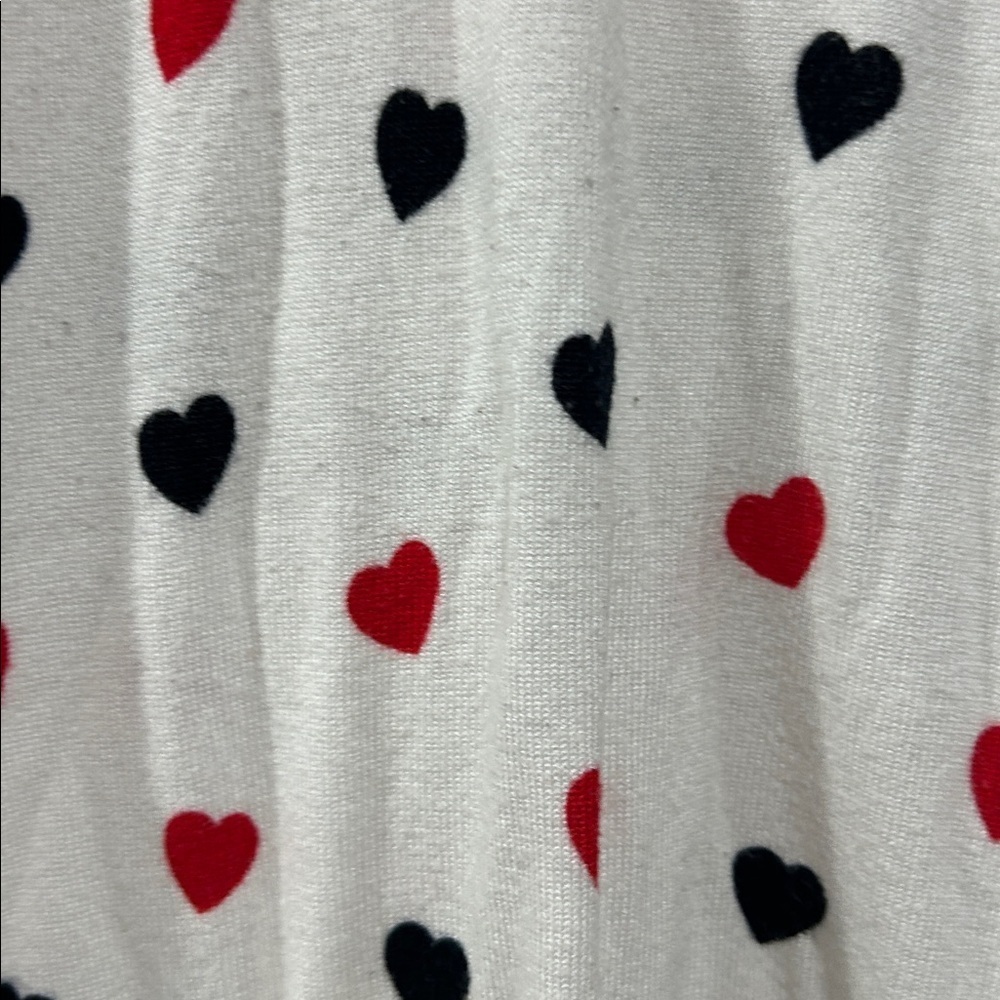 Marled White Sweater with Red and Black Hearts - Picture 3 of 7